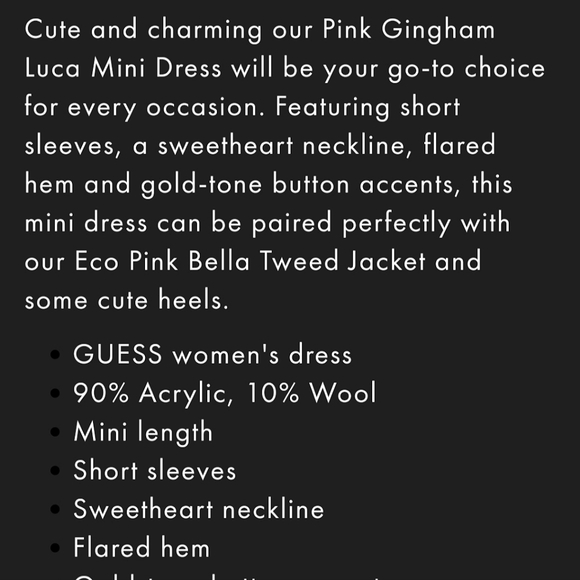 💫 HP! NWT Guess Mini Dress - Picture 7 of 7